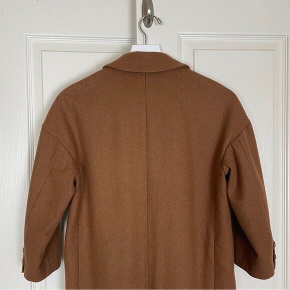 Anthropologie Cartonnier Sienna Tobacco Cocoon Wool Blend Coat Lined - Picture 7 of 10